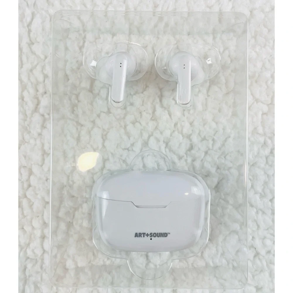 (NIB) ART + SOUND • White True Bluetooth Wireless Pro Earbuds w/ Charging Case - Picture 5 of 6